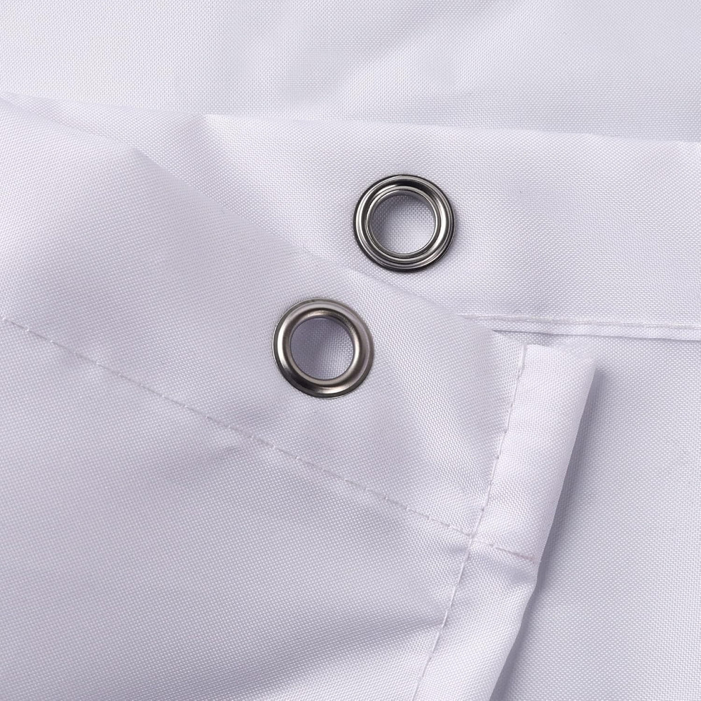 Шторка для ванной и душа с кольцами 180x180 см водостойкая, шторка для ванной комнаты с крючками,белая с черным принтом Каменец-Подольский - изображение 2