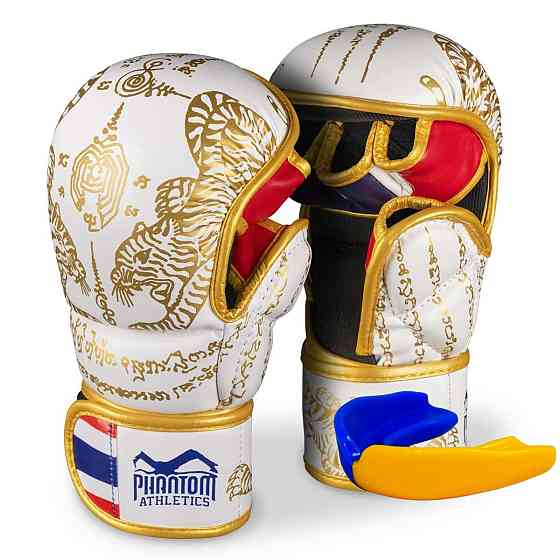 Рукавиці для ММА Phantom Muay Thai White Gold L/XL (капа в подарунок) Каменское