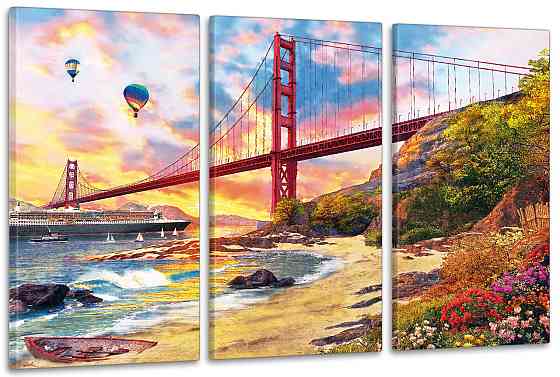 Модульна картина у вітальню/ спальню Міст Сан-Франциско ART-009_3A 100х150 см Київ