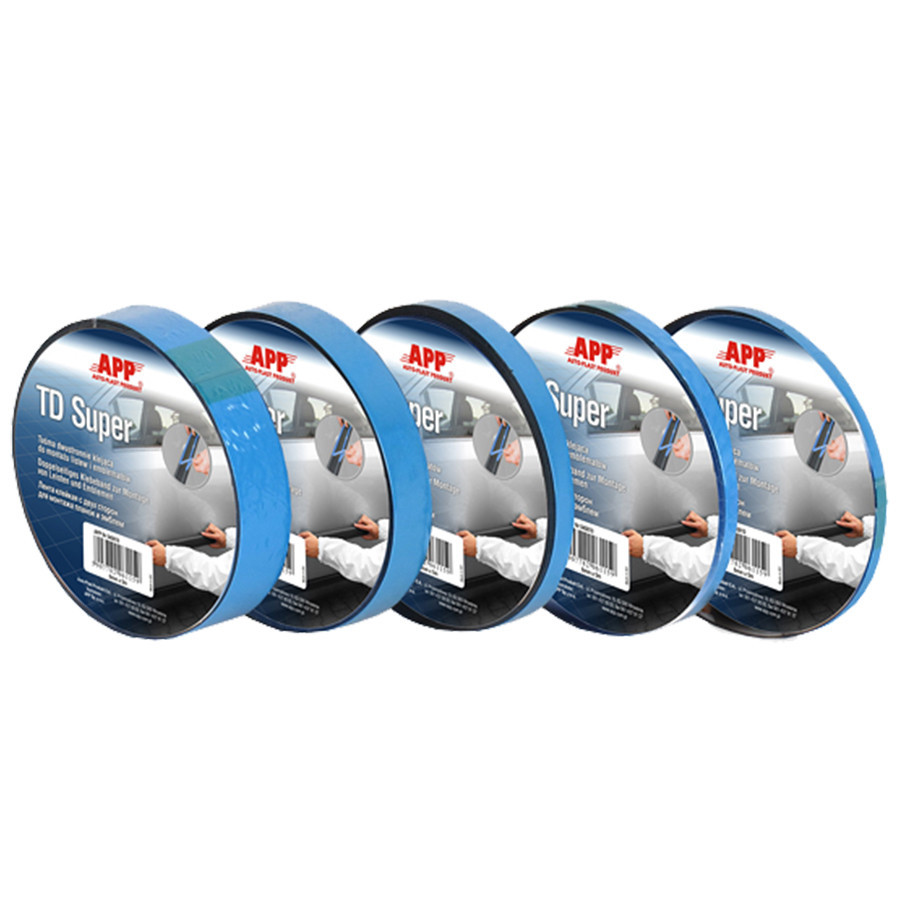 Скотч двосторонній 6мм х 10м "TD Super" синій APP, 040820 Вінниця - фото 1
