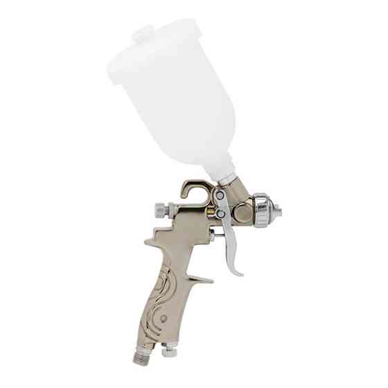 Фарбопульт пневматичний LVMP MINI, форсунка: 0,8 мм, верхній пластиковий бачок: 250 мл, 2-2,5 бар INTERTOOL PT-0129 Київ