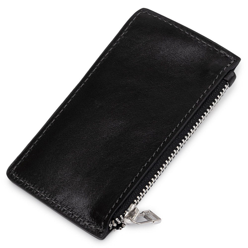 Шкіряний невеликий картхолдер GRANDE PELLE 11399 Чорний Київ - фото 2