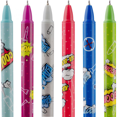 Ручка шариковая Yes Comic machines автоматическая 0,7 мм синяя (412004) Винница - изображение 3