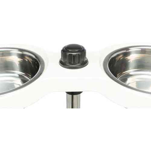 Миски Trixie для собак на регульованій підставці білі меламін/метал 2х2,4 л 25 см Київ