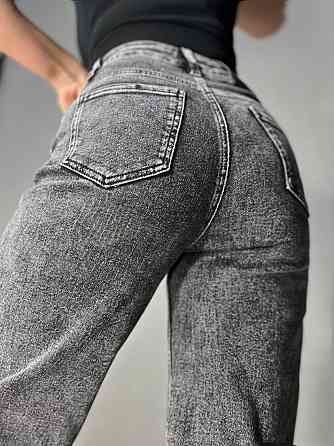 Джинсы женские Dragon 8101 palazzo jeans палаццо ровные от бедра стрейчевые темно серые, темно-серый Одесса