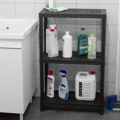 Стелаж Plastmeccanica Universal Vent пластиковий 3 полиці 60х30х95 см чорний (5684) Вінниця