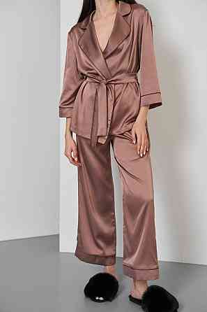 Піжама жіноча шовкова зі штанами Шоколадный ч/к XL/2XL Харків