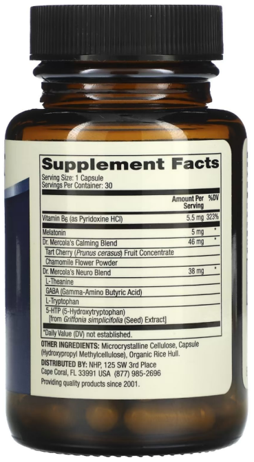 Поддержка сна (мелатонин 5мг) Dr. Mercola Sleep Support 30 капс Киев - изображение 2