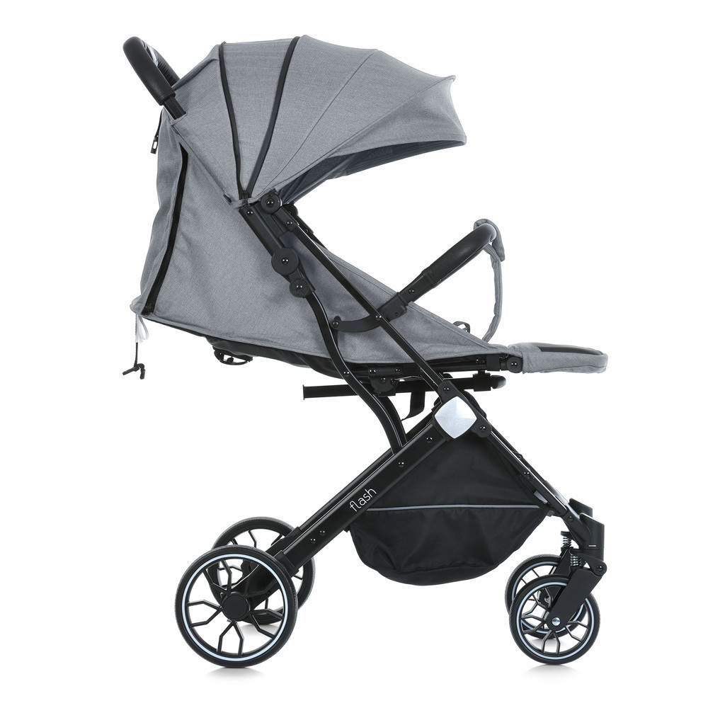 Коляска дитяча FLASH Silver Gray прогулянкова з чохлом на ніжки Сіра (M 5727-1) Чернигов - изображение 4