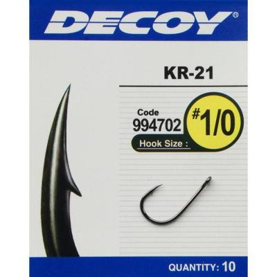Крючок Decoy KR-21 Black Nickeled 01 (10 шт/уп) (1562.02.96) Винница - изображение 2