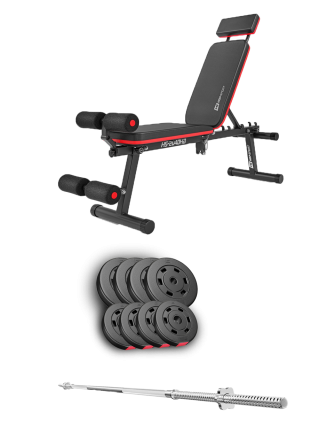 Набір Hop-Sport Premium 39кг з лавою HS-2040 HB та штангою Киев