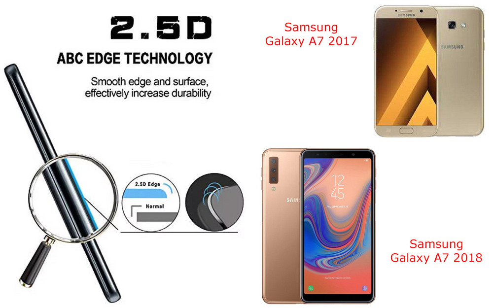 Защитное стекло ArmorGlass для Samsung Galaxy A7 2017, Galaxy A7 2018 – устойчивое к царапинам и ударам Киев - изображение 2