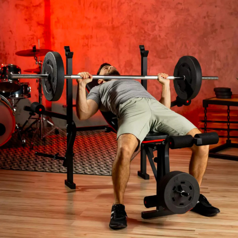 Лава універсальна для м'язів HS-1080 Тренувальна лава та стійки, Професійна лава для жиму штанги Київ - фото 9