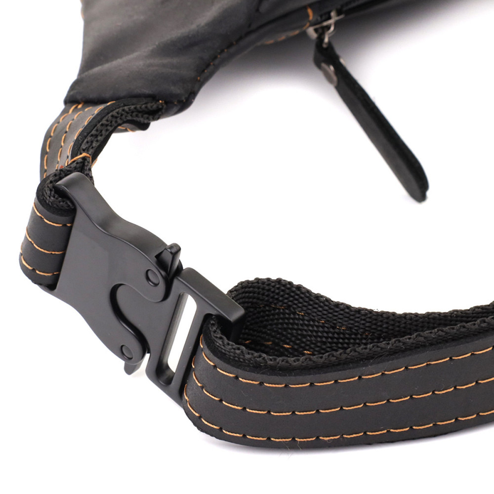 Стильная сумка-бананка для мужчин из натуральной винтажной кожи Shvigel 23120 Черный Киев - изображение 5