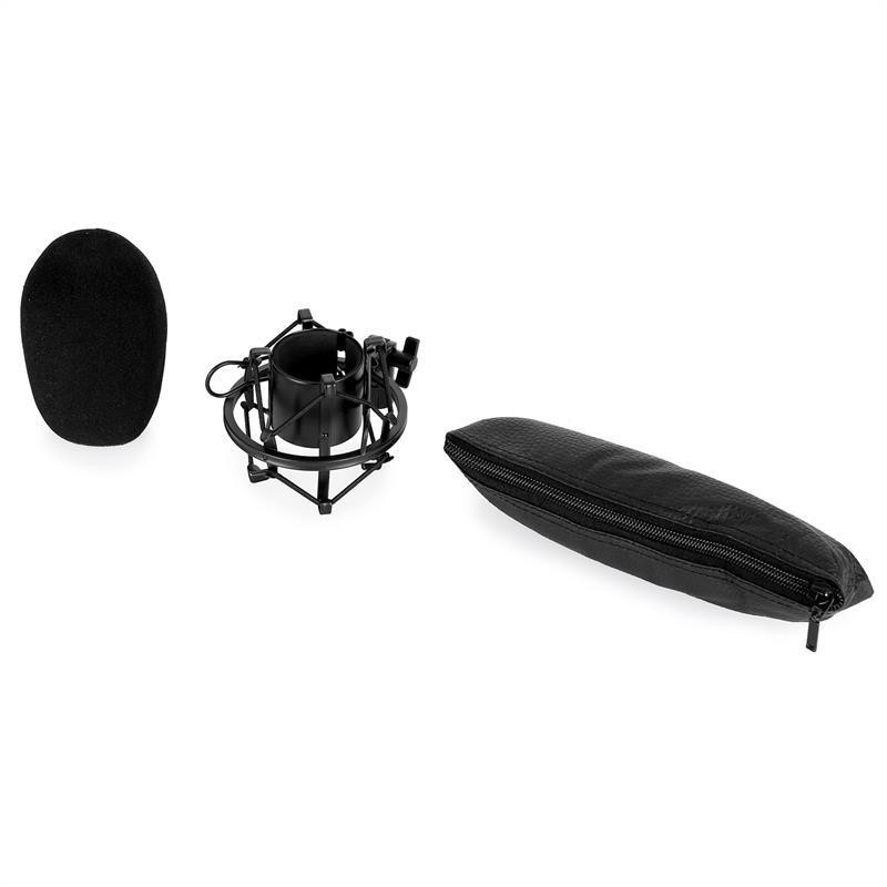 Набір студійних мікрофонів із конденсаторним мікрофоном XLR чорного кольору та настільною підставкою для мікрофона Рівне - фото 8