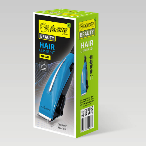 Машинка для стрижки блакитна MR-652C-BLUE Maestro Житомир - изображение 6