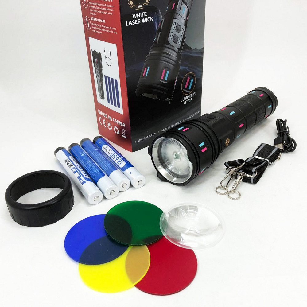 Тактичні ліхтарі з зумом AK177, Перезаряджуваний ручний ліхтар, Оригінальний кишеньковий ліхтарик RZ-26 Львів - фото 12