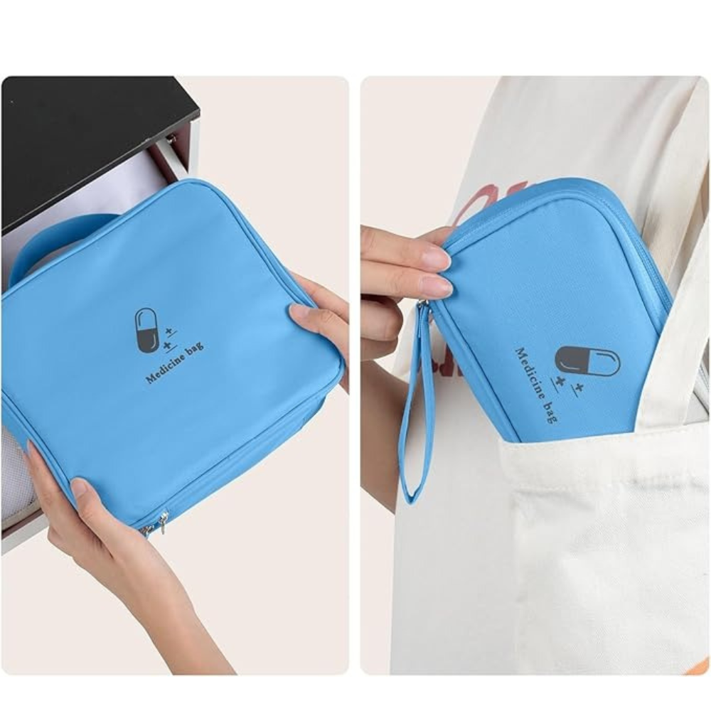 Комплект сумок для медикаментів дорожні органайзери для подорожей, аптечки для ліків, блакитна Кам'янець-Подільський - фото 4
