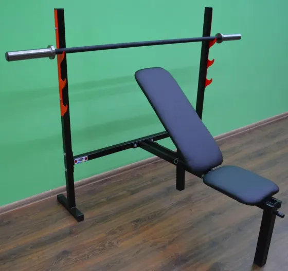 Лавка для жиму зі стійками Стандарт олімпійський Стійки, лавки для жиму і присідань регульована Київ