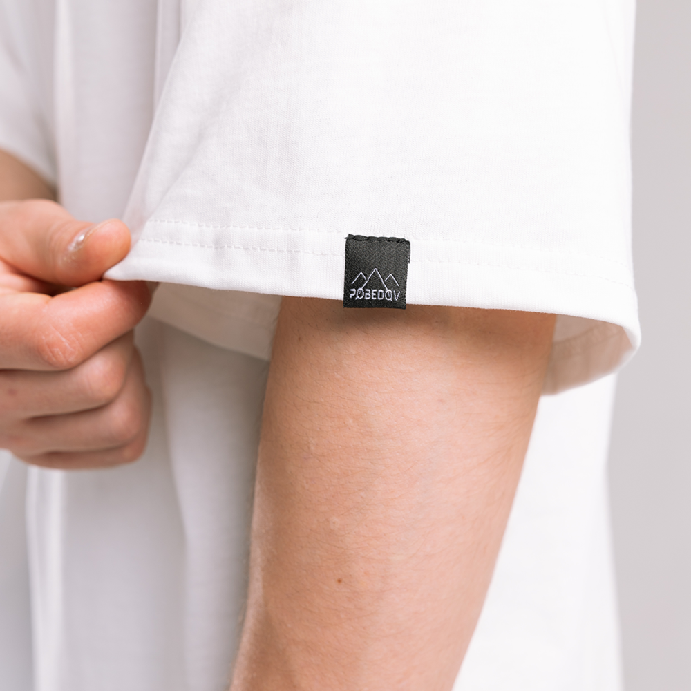 Молочна футболка. Футболка оверсайз чоловіча. Базова футболка Pobedov Onyx Київ - фото 4