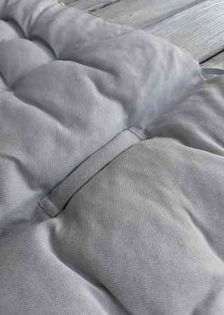 Подушка для стільців (50x120х8 см) подвійна Decorator Sawana колір світло-сірий 84-139 Київ