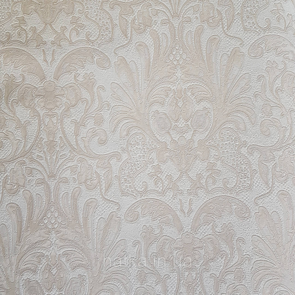 Шпалери метрові вінілові на флізелін Yuanlong Samsara метрові вензелі завитки структурні бежеві на білому Київ - фото 1