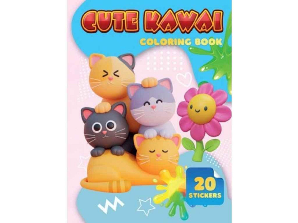 Раскраска 20 наклеек А4: Cute Kawai ТМ Jumbi Киев - изображение 1