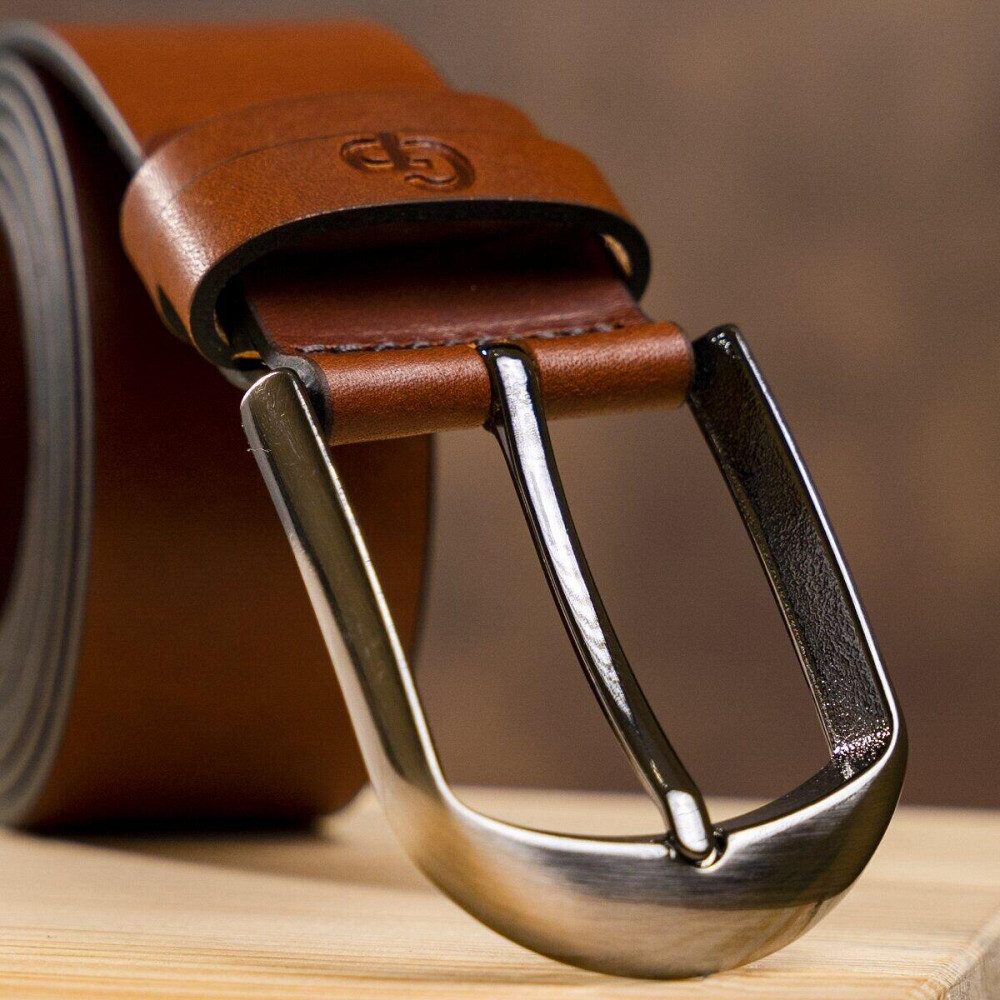 Чоловічий ремінь Grande Pelle 20094 Коричневий Київ - фото 8