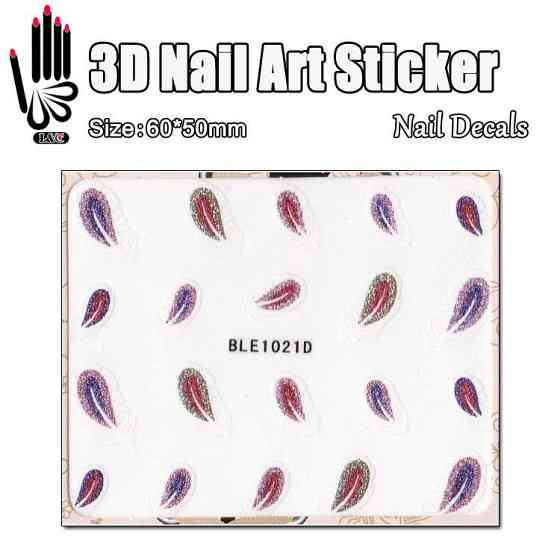 Наклейки для ногтей BLE1021D Киев