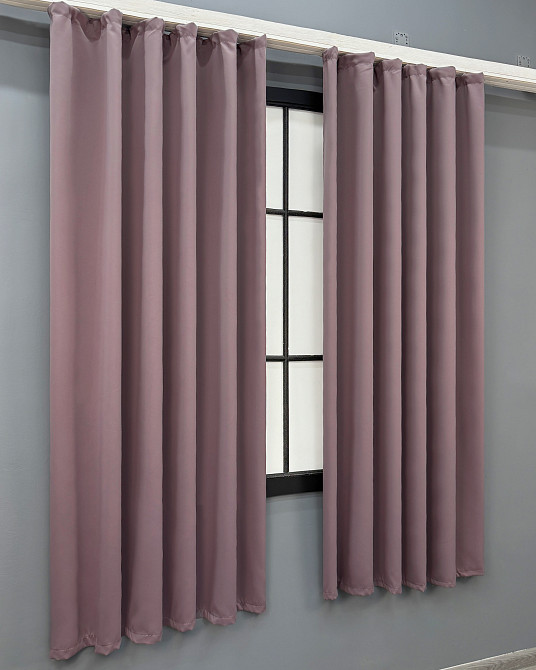 Комплект коротких штор VR-Textil Блекаут Midnight № 1679ш Пудровий 140х170 см 2 шт (35-0459) Київ - фото 3