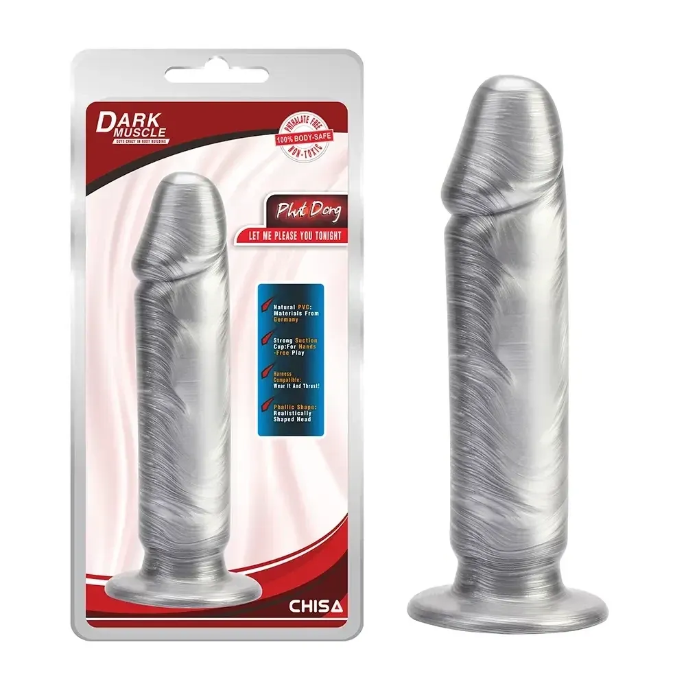 Фаллоимитатор на присоске реалистичный Chisa Dark Muscle PHUT Dong, серебристый Sex Aura Киев - изображение 2