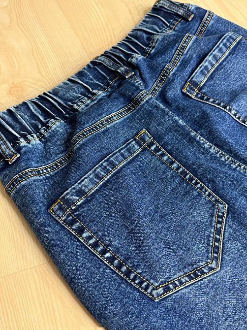 Юбка женская джинсовая ZJY 7031 большие размеры стрейчевая с разрезом на резинке синяя, синий, З4, 34, 92 см, 110 см Киев - изображение 16