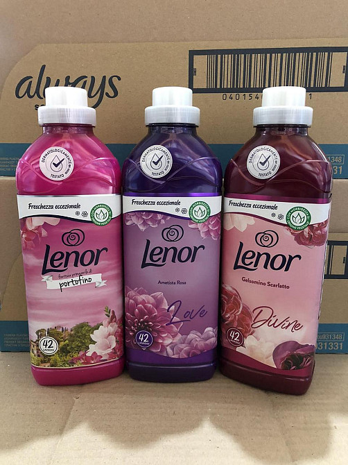 Кондиціонер для білизни Lenor 42 прання — Portofino, Love, Divine, оригінал Італія Київ - фото 1