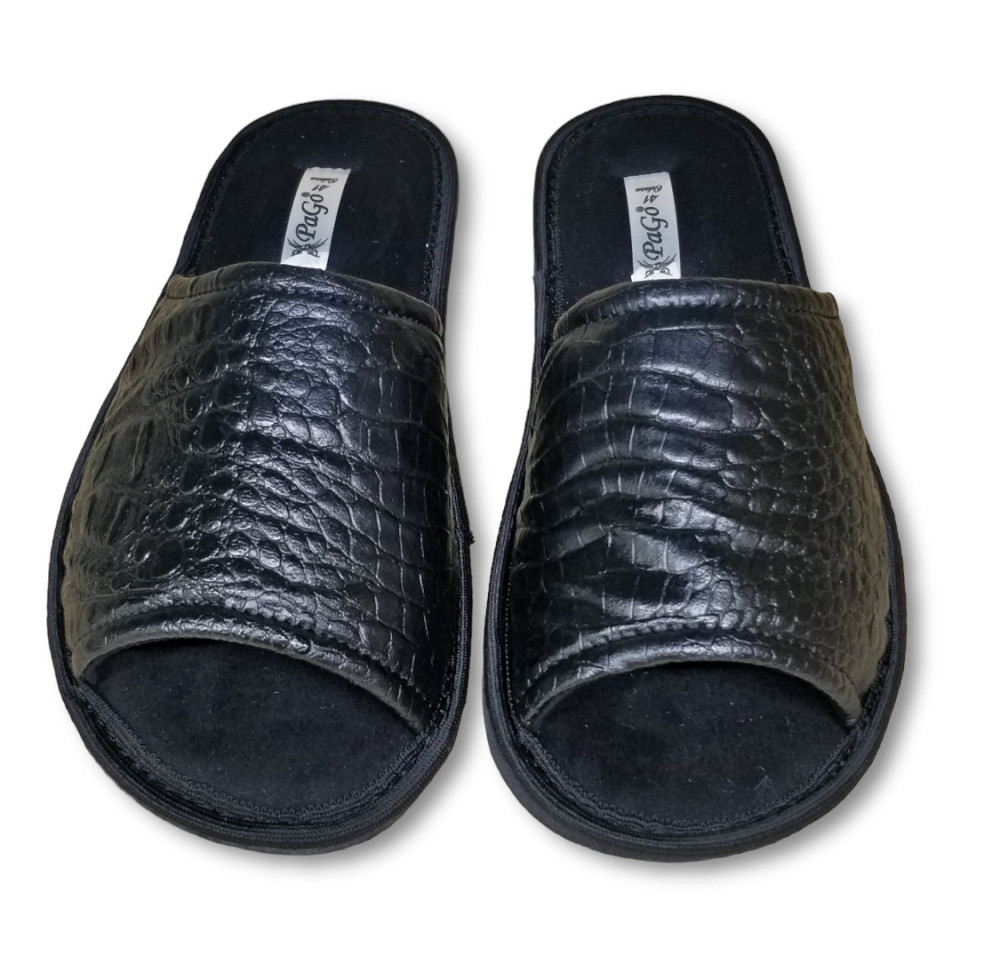 Чоловічі капці з відкритими пальцями PaGo чорного кольору 43 Одеса - фото 1