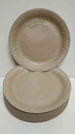 Тарілка паперова 18 см Крафт 50 шт (1 пачка) Харків