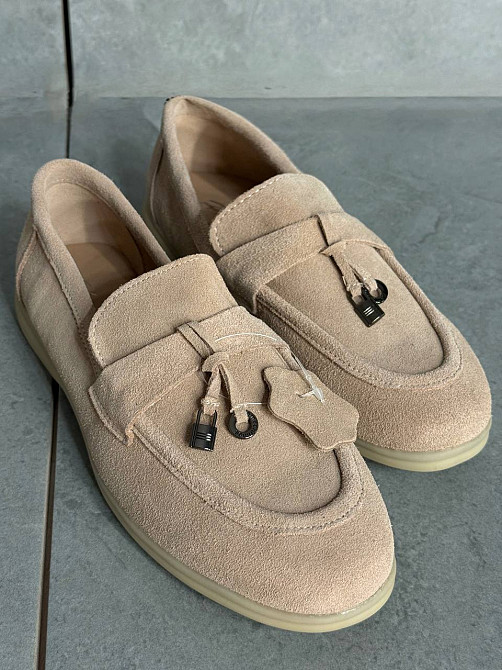 Туфли женские Hengji 336-5 замшевые лоферы с фурнитурой бежевые, 41, 26 см Киев - изображение 11