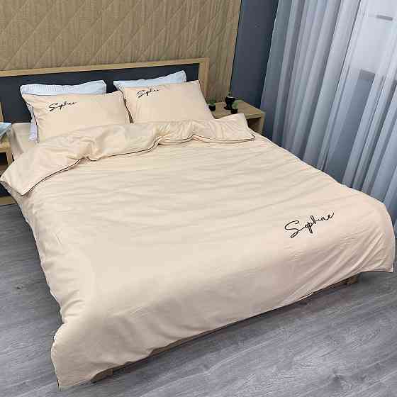 Комплект постільної білизни Сатин, Євро 200х230 Айворі (88-148) Київ