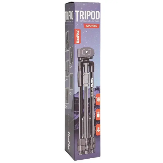 Універсальний штатив NeePho NP-3180S не знімний майданчик + тримач + пульт (50-136см) Чорний Вінниця
