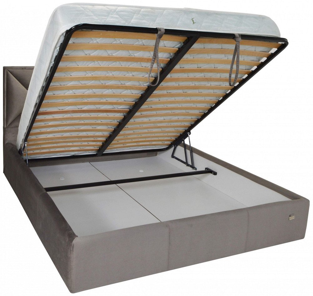 Кровать Двуспальная Leeds VIP 180 х 190 см Missoni 008 С дополнительной металлической цельносварной рамой Серый Киев - изображение 8