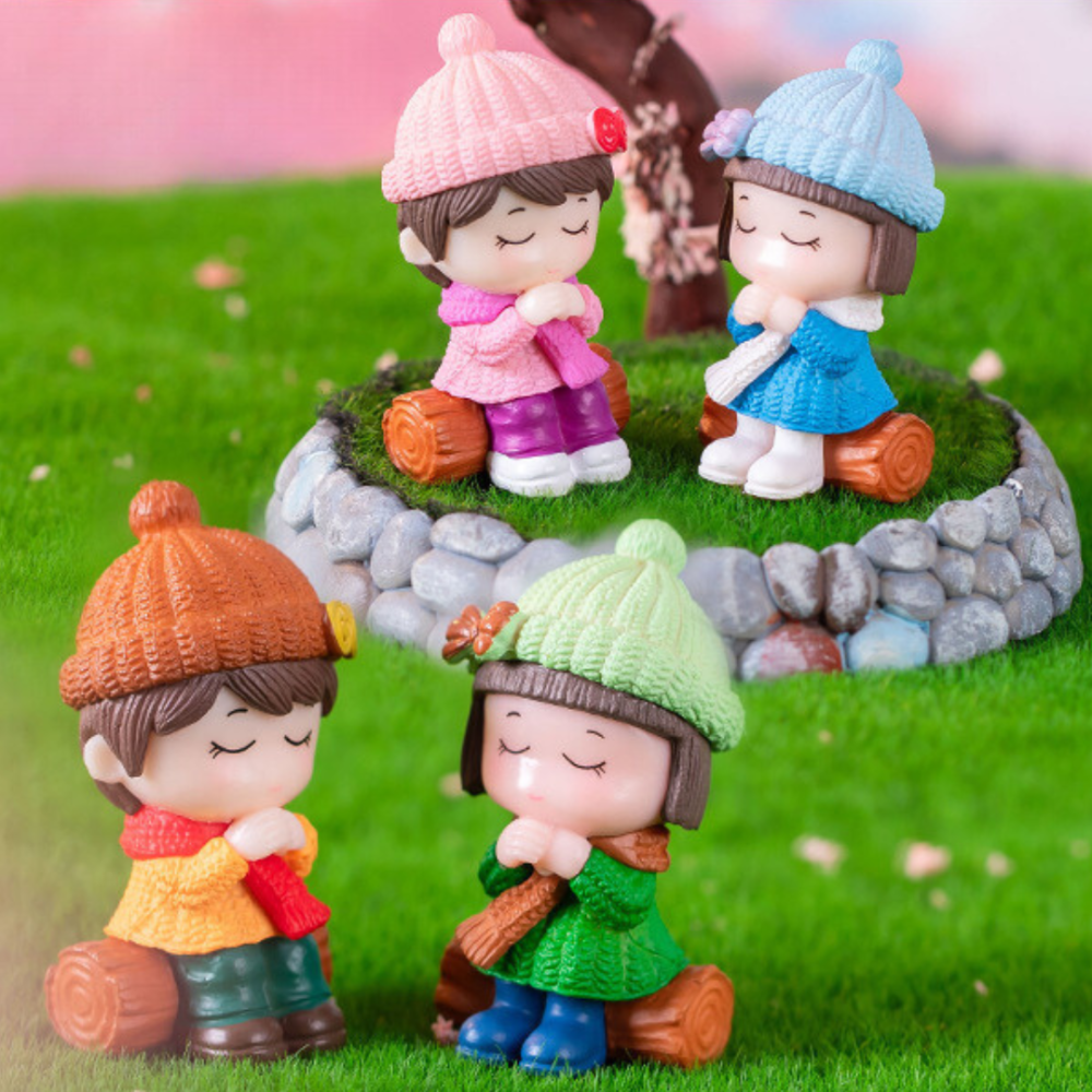 Декоративні фігурки Хлопчики і дівчата для флораріуму, міні-саду, моссаріуму, вазону, мікроландшафту Фісташка Одеса - фото 4