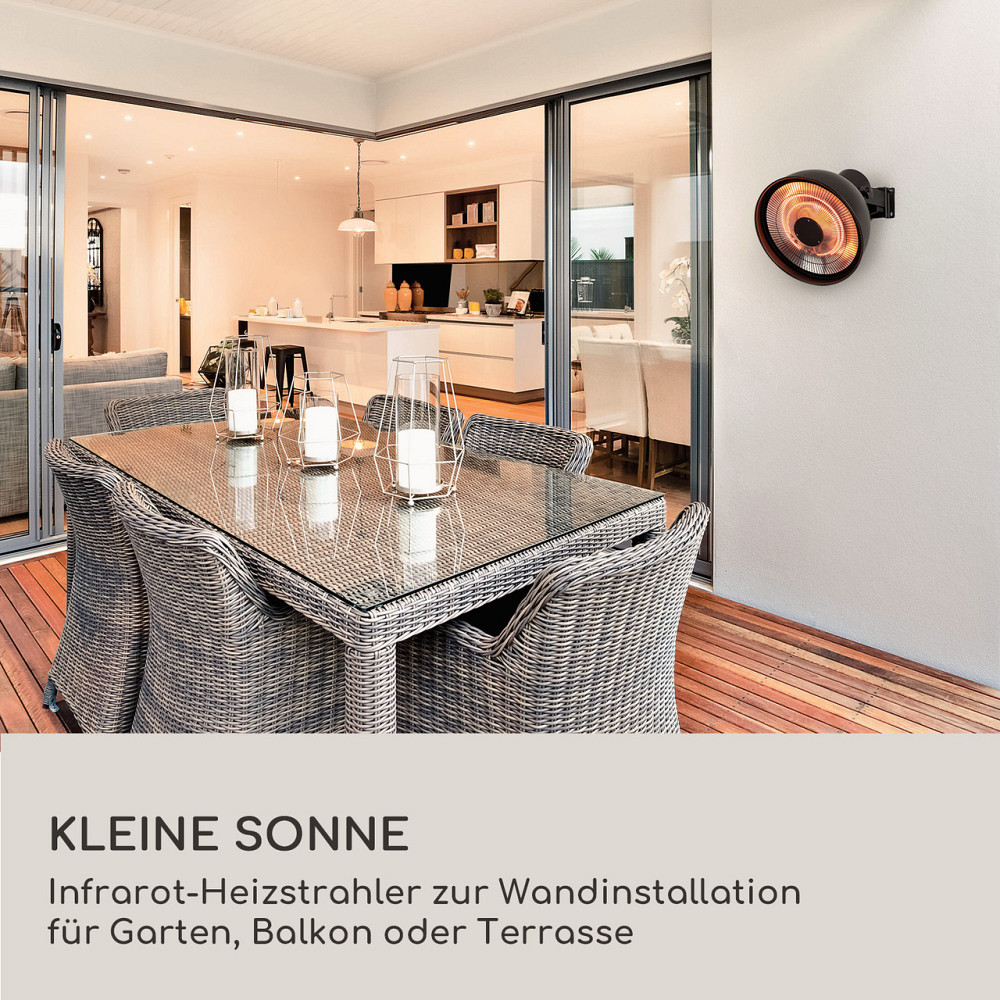 Инфракрасный обогреватель для патио Heatbell Wall Smart IPX4 800/1200/2000W Outdoor Black (Германия, читать Ровно - изображение 3