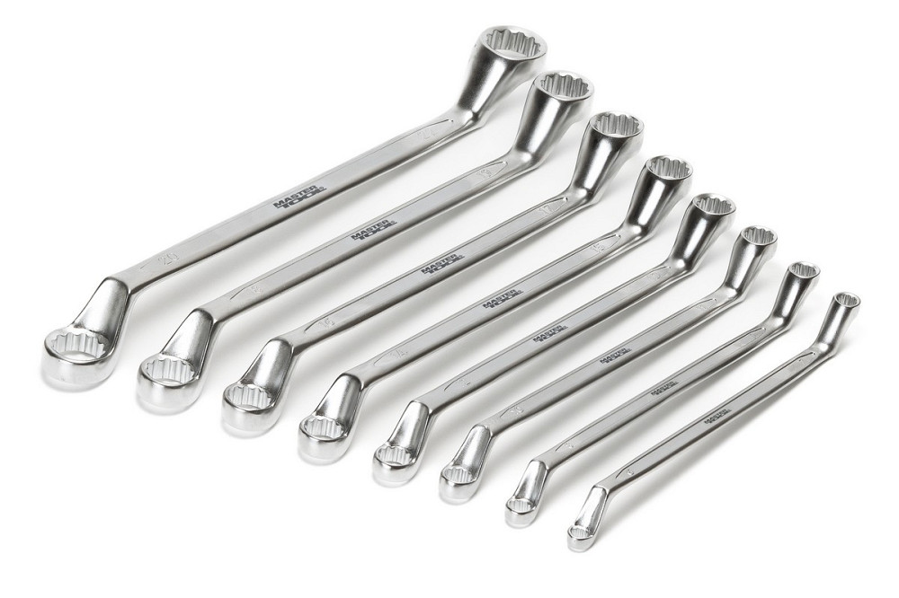 MASTERTOOL Ключі накидні MASTERTOOL COLD STAMPED набір 8 шт (6х7-20х22 мм) CrV 72-3208 Киев - изображение 2