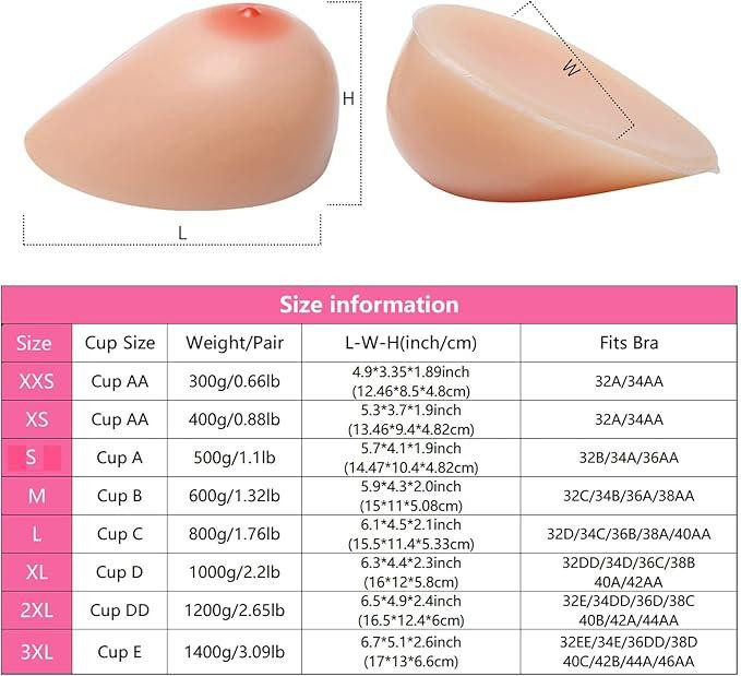 Силиконовые самоклеящиеся протезы груди IVITA для поддельной мастэктомии груди Размер XL Cup D Днепр - изображение 7