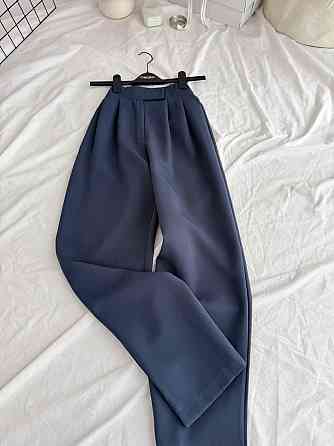 Жіночі базові штани на липучці турецька костюмка Графіт, 46/48 Одеса