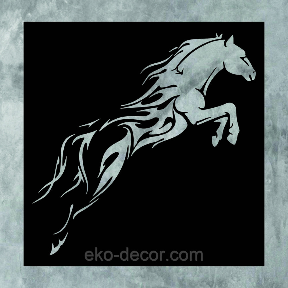 Декоративное настенное Панно «Лошадь» Декор на стену 70*70 см, Черный Киев - изображение 9