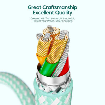 Дата кабель USB 2.0 AM to USB-C 1.0m 100W green Essager (EXCT1-CH06) Винница - изображение 5