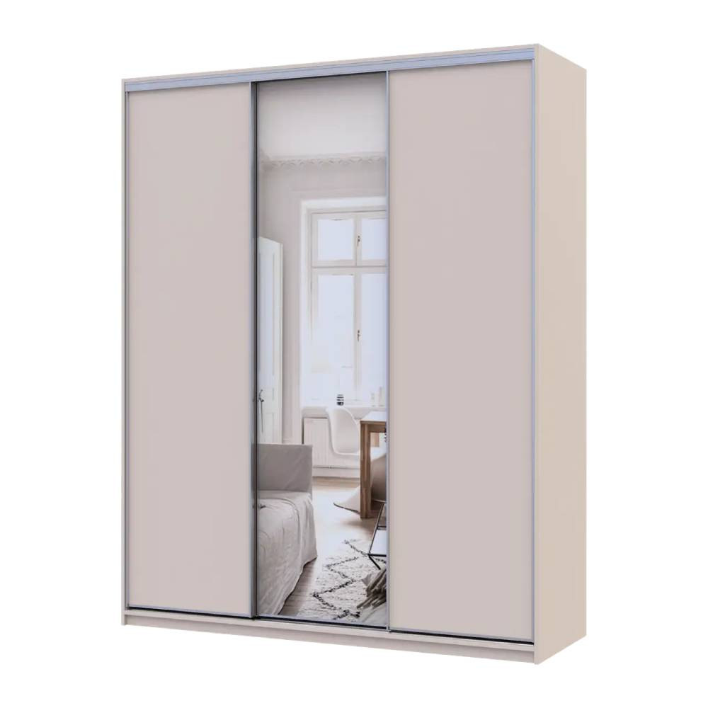 Шкаф-купе Doros Сити Лайт Кашемир 2 ДСП/1 зеркало 180х60х225 (80736371) Днепр - изображение 4