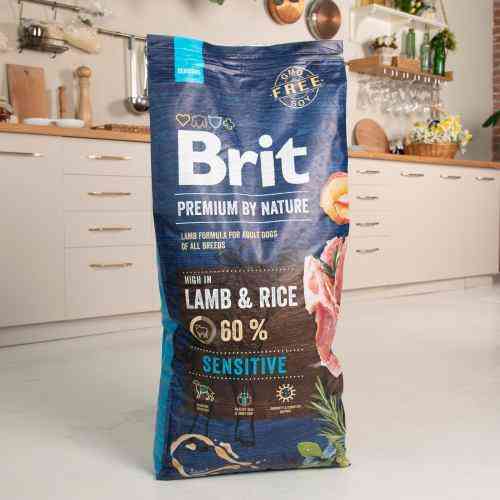 Сухий корм Brit Premium Dog Sensitive Lamb для собак з чутливим травленням, з ягням, 15 кг Київ