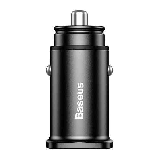 Автомобільний зарядний пристрій Baseus Square metal A+A 30W Black Ковель