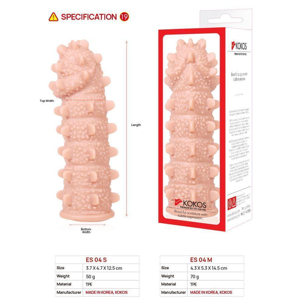 Насадка на член Kokos Extreme Sleeve ES.04 размер M, утолщающая, стимулирующий рельеф Sex Aura Киев - изображение 6
